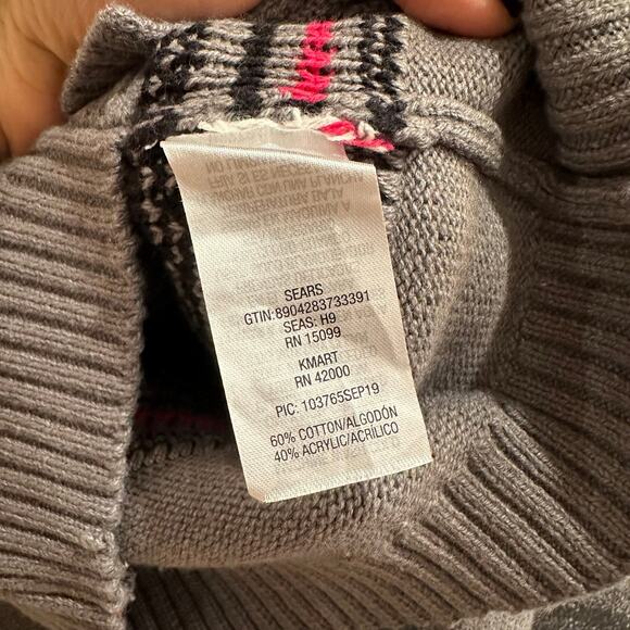 NEW Toughskins Llama Fair Isle Cardigan, Sz 18mo (12-24A) - Picture 6 of 7